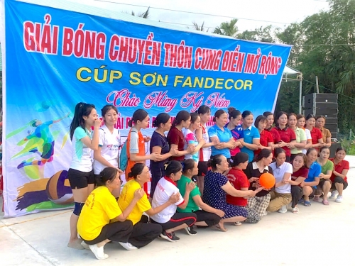 Fancyl Pec Tài Trợ Giải Bóng Truyền tại Thôn Cung Điền